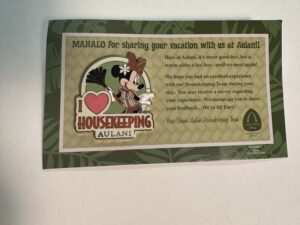 Disney Aulani housekeeping Pin Minnie