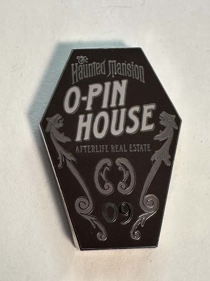 Haunted Mansion Ezra O-Pin House coffin pin LE250 Slides open - Image 2
