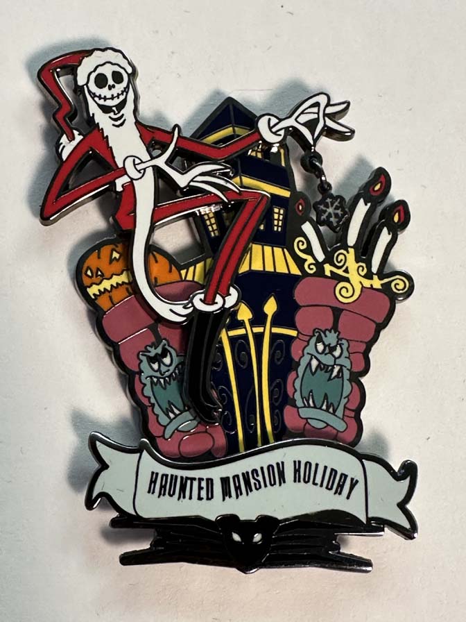 Haunted Mansion Holiday Jack Skellington on Haunted Mansion Wall LE3500 pin - Image 2