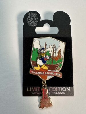 E Ticket Donald With Columbia Sailing Ship LE1500 pin