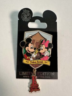 Mickey and Minnie E Ticket - Ticket booth pin LE 1500