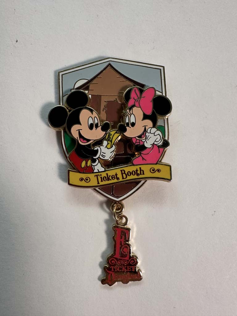 Mickey and Minnie E Ticket - Ticket booth pin LE 1500 - Image 2