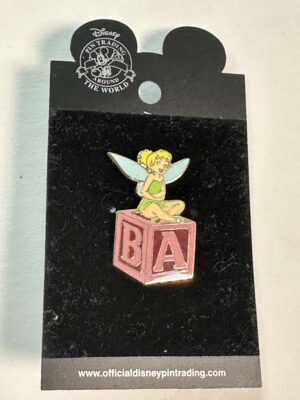 Tinkerbell on block classic collection pin