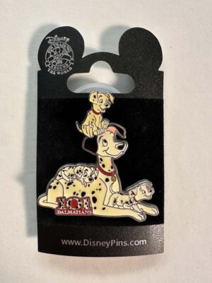 101 Dalmations pin with puppy on head