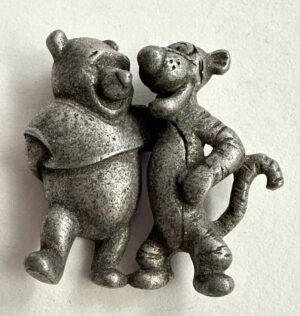 Pooh and Tigger pin silver colored