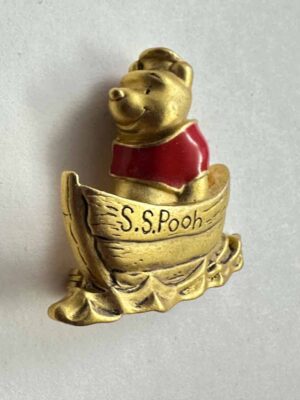 Winnie the Pooh in Boat Jewelry Broach Pin