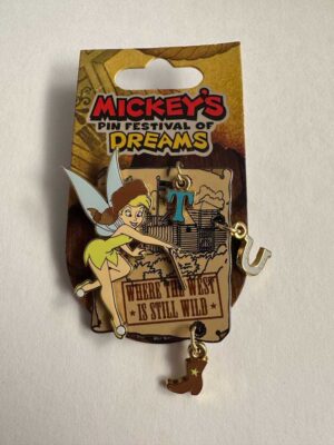 Tinkerbell wearing coon skin cap event pin le1000
