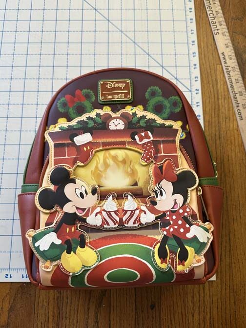 Loungefly Mickey & Minnie Mouse Hot Cocoa Fireplace Mini Backpack - Image 4