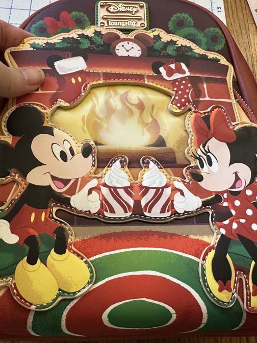 Loungefly Mickey & Minnie Mouse Hot Cocoa Fireplace Mini Backpack - Image 6