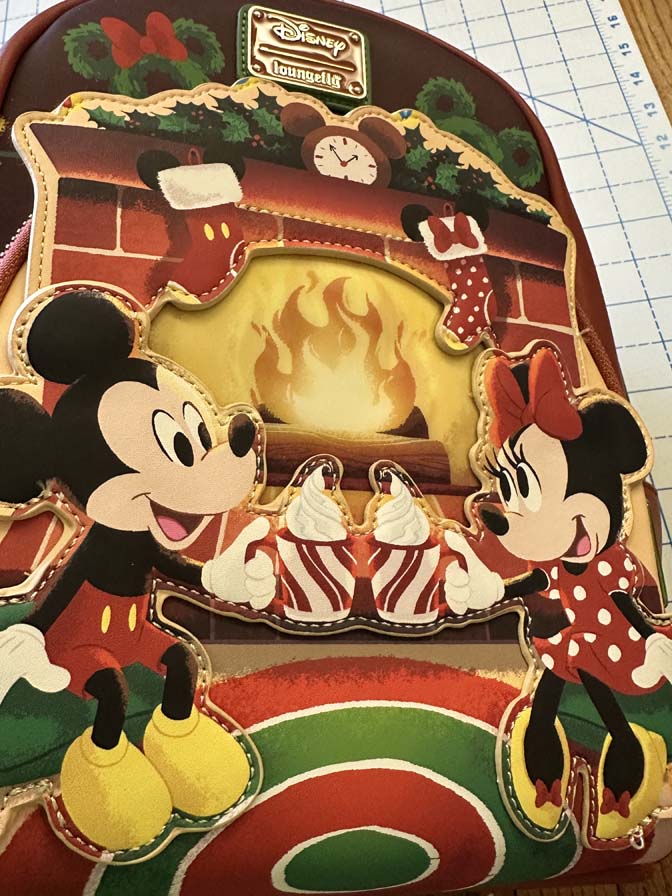 Loungefly Mickey & Minnie Mouse Hot Cocoa Fireplace Mini Backpack - Image 7