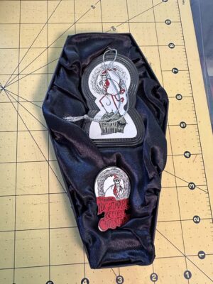 2001 Disney Haunted Mansion NBC Coffin Jack Skellington Pin & Ornament LE 750