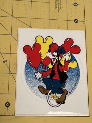 Walt Disney Productions Goofy with Balloons Sticker