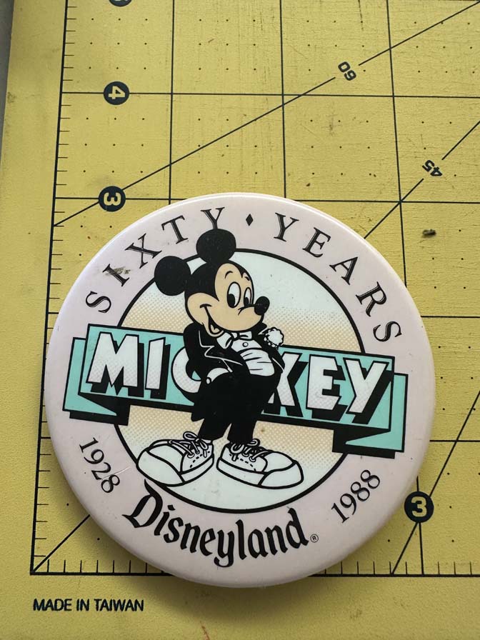 Disneyland Mickey Mouse 60th Anniversary button
