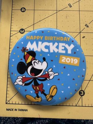 2019 Happy Birthday Mickey button