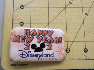 Disneyland Resort button from New Year 2002