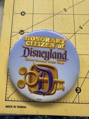 Lt Blue Honorary Citizen of Disneyland button