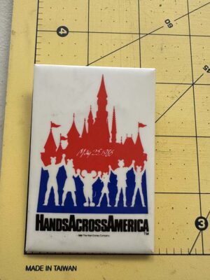 1986 Disney "Hands Across America" promo button