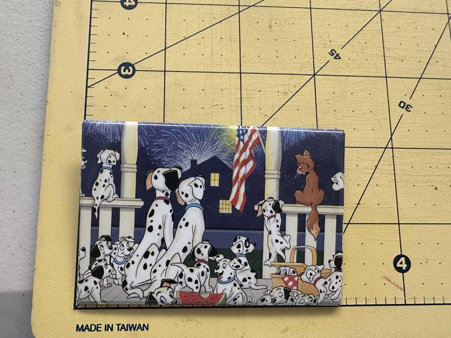 101 Dalmatians watching fireworks button