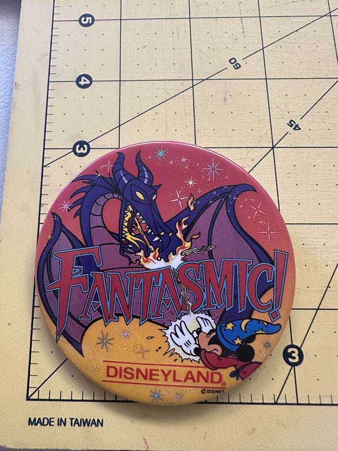 1992 Disneyland Fantasmic! promotional button