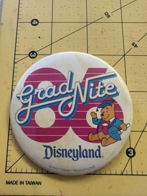 1986 Disneyland Grad Nite Winnie the Pooh button