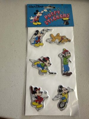 1980s /1990s Disney Puffy stickers engaged in sports activities
