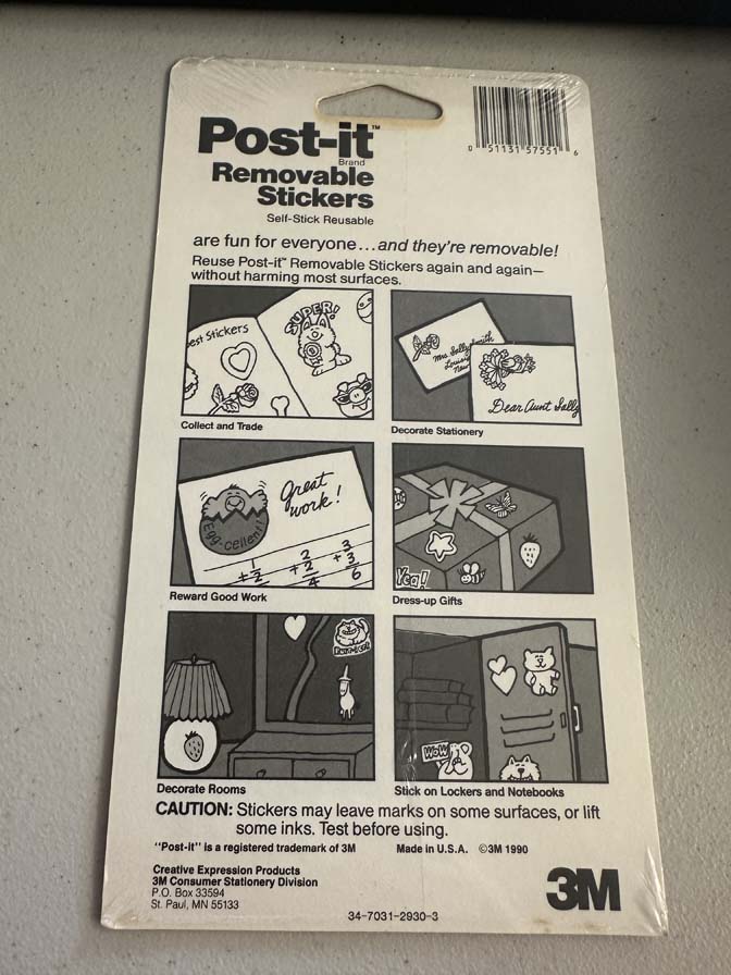 Vintage 1990 Post-it removable stickers feature the Perils of Mickey theme, showcasing Mickey Mouse in various airplane scenes - Image 2