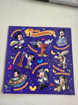 vintage 1990s Disneyland Mousekemeal Kids Meal Sticker Sheet
