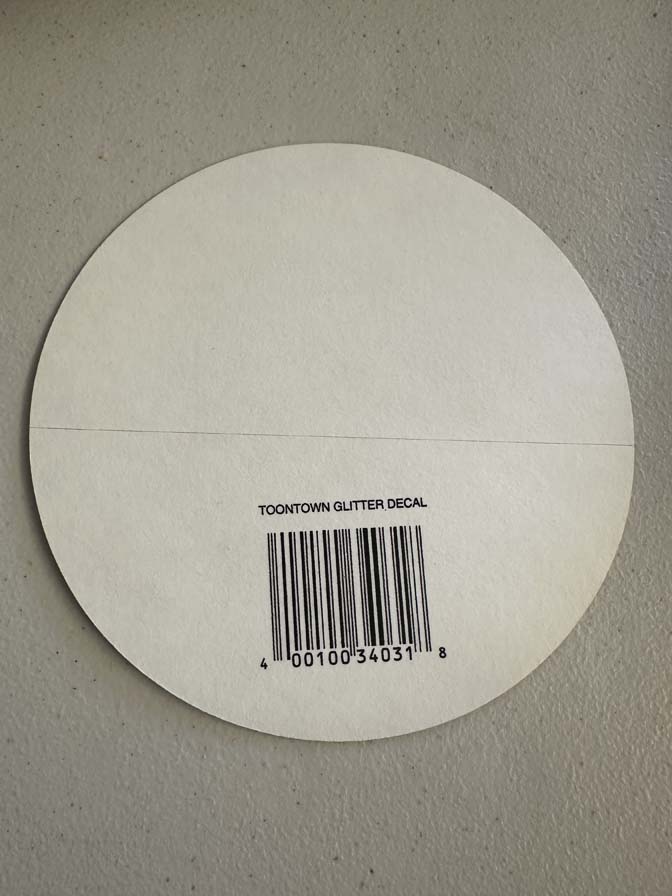 vintage Disney Mickey's Toontown decal sticker featuring a glittery silver background - Image 2