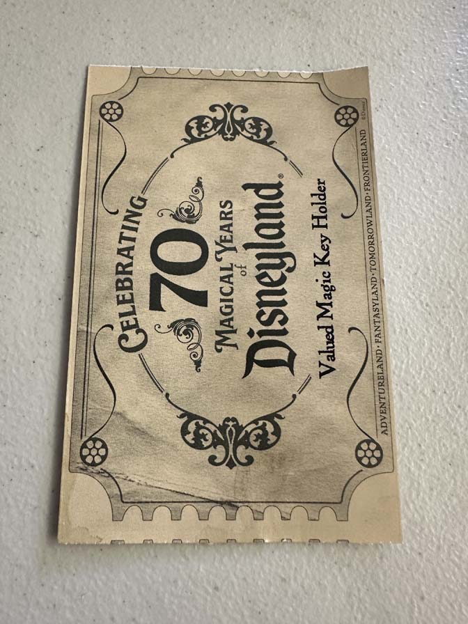 Commemorative ticket from the Main Street Cinema at Disneyland - Image 2
