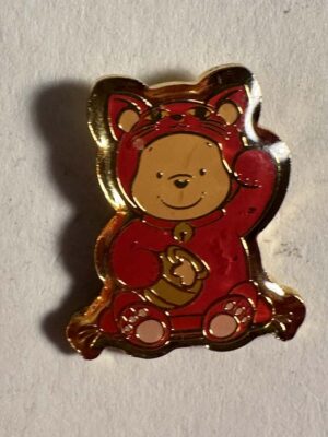 Japan - Winnie the Pooh - Red Lucky Cat - TDS Pin