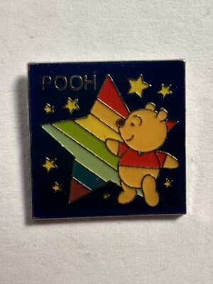 TDS - Pooh Square with Rainbow Star Pin
