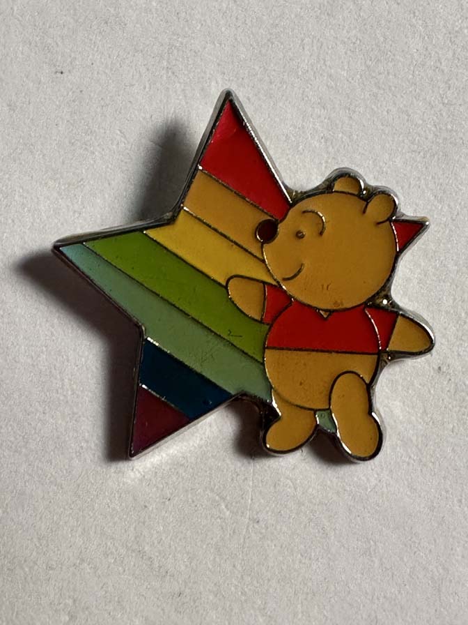 JDS - Pooh - Star - Rainbow Pooh Pin