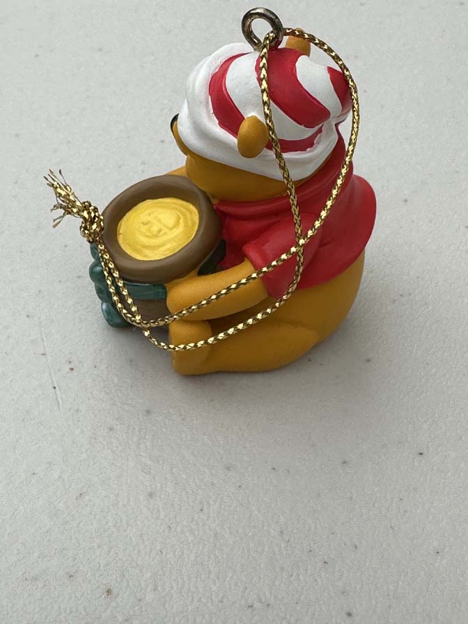 Hallmark Disney Santa Hat Winnie the Pooh with Honey Pot Christmas ornament - Image 2