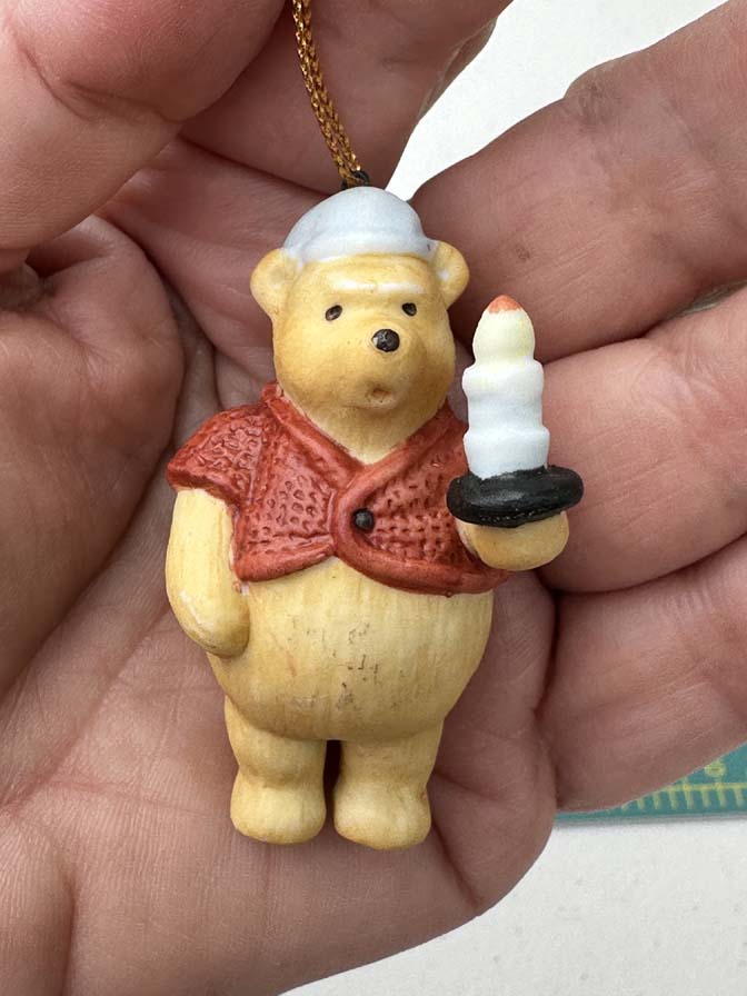 vintage Willits Winnie the Pooh ceramic Christmas ornament from 1988
