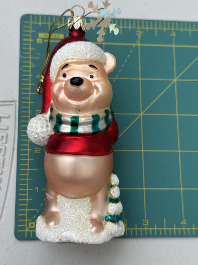 Santa's Best Disney Winnie the Pooh blown glass ornament - Image 4