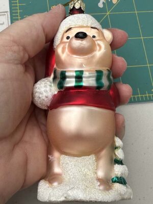 Santa's Best Disney Winnie the Pooh blown glass ornament