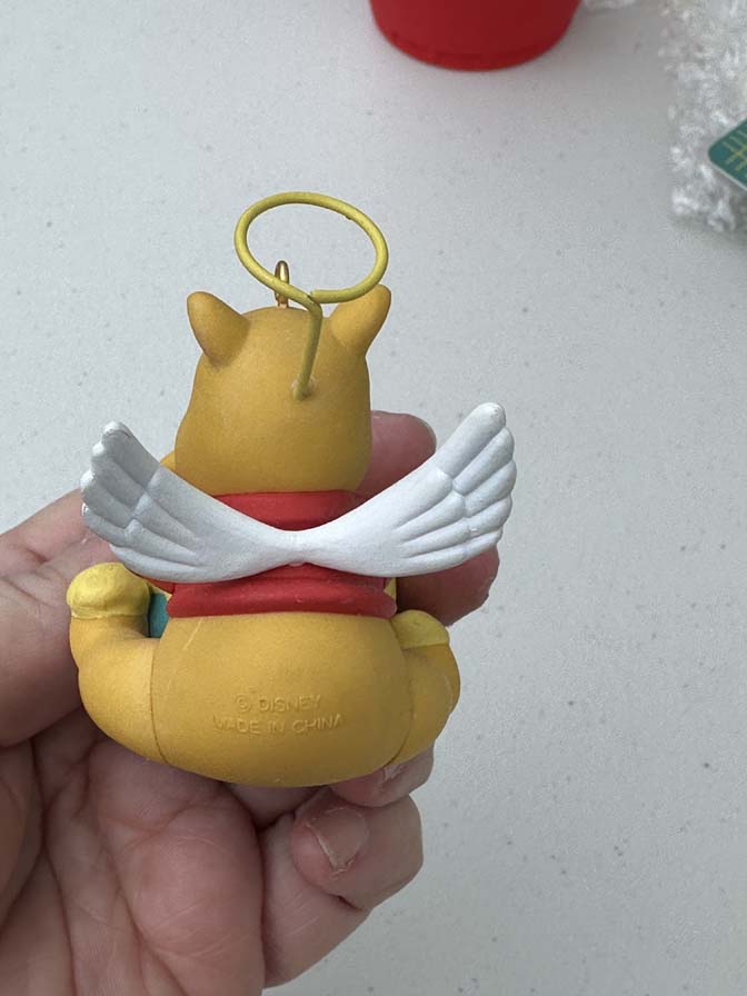 vintage Grolier Disney Winnie the Pooh Angel Christmas Magic ornament - Image 2