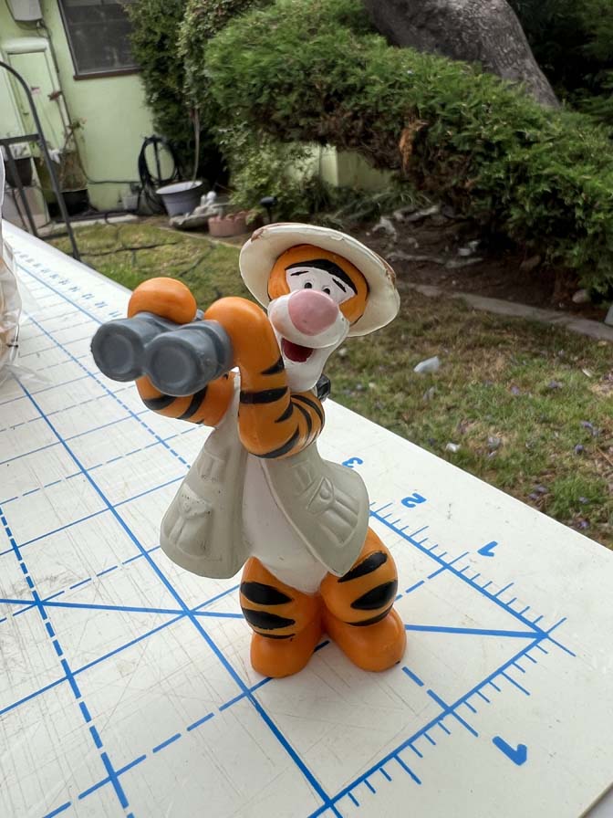 Tigger as an explorer PVC figurine