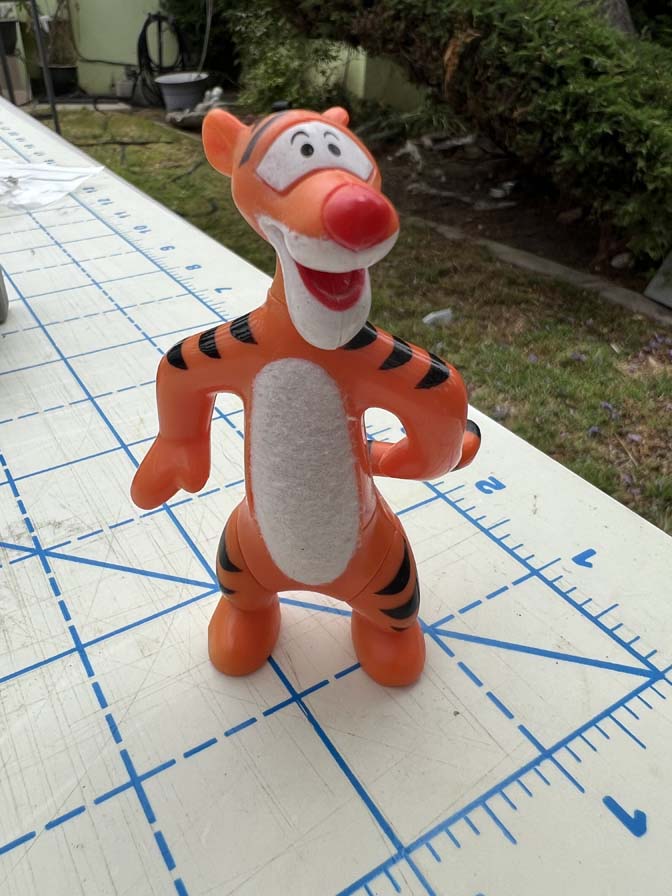McDonald's Happy Meal premium Tigger with flocked stomach PVC
