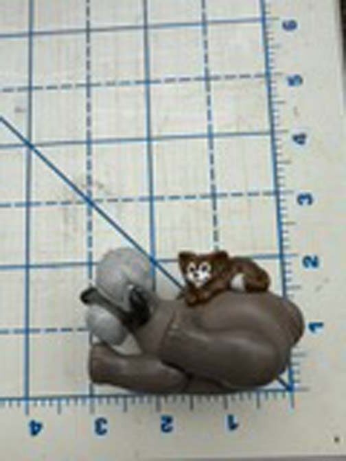 Disney 101 Dalmatians Colonel Dog and Sergeant Tibbs Cat toy figure PVC - Image 3