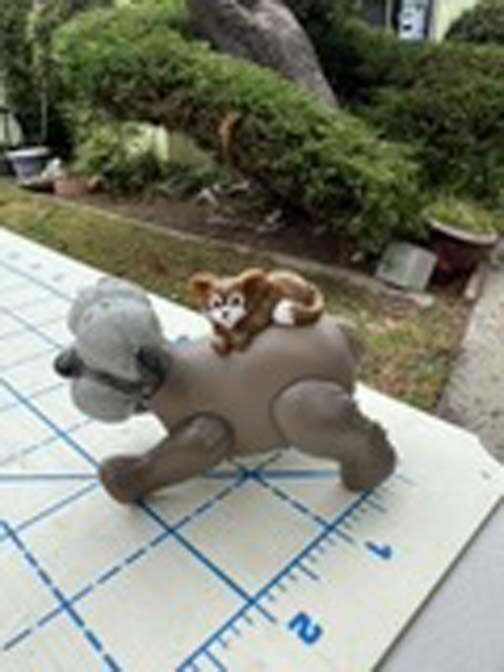 Disney 101 Dalmatians Colonel Dog and Sergeant Tibbs Cat toy figure PVC