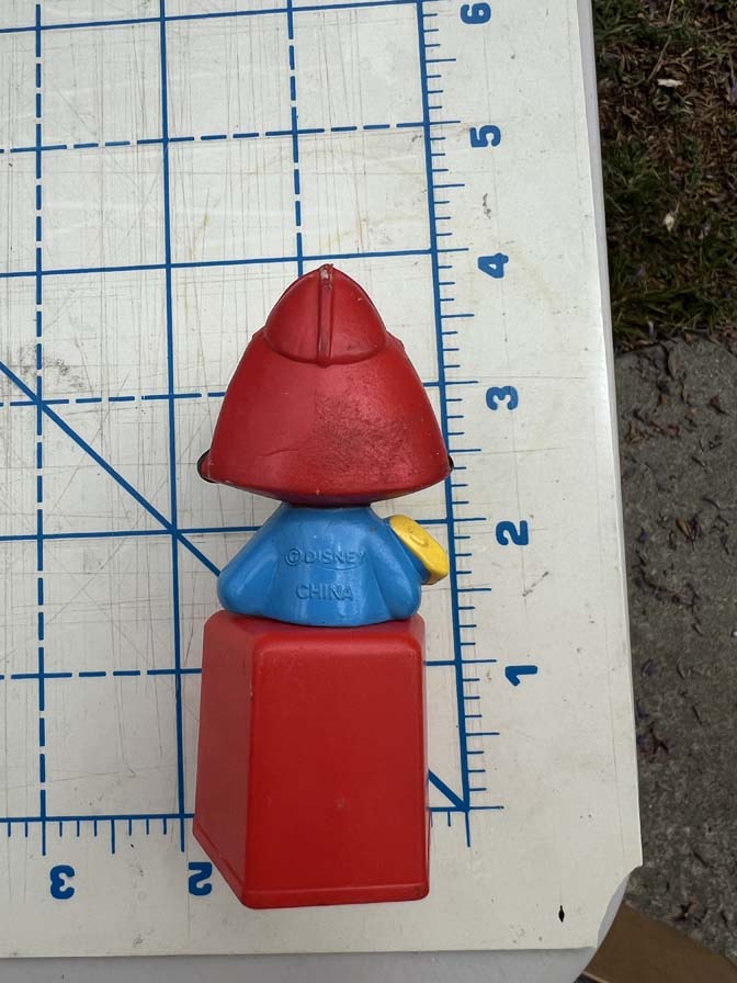 vintage Goofy firefighter shape sorter block PVC - Image 4