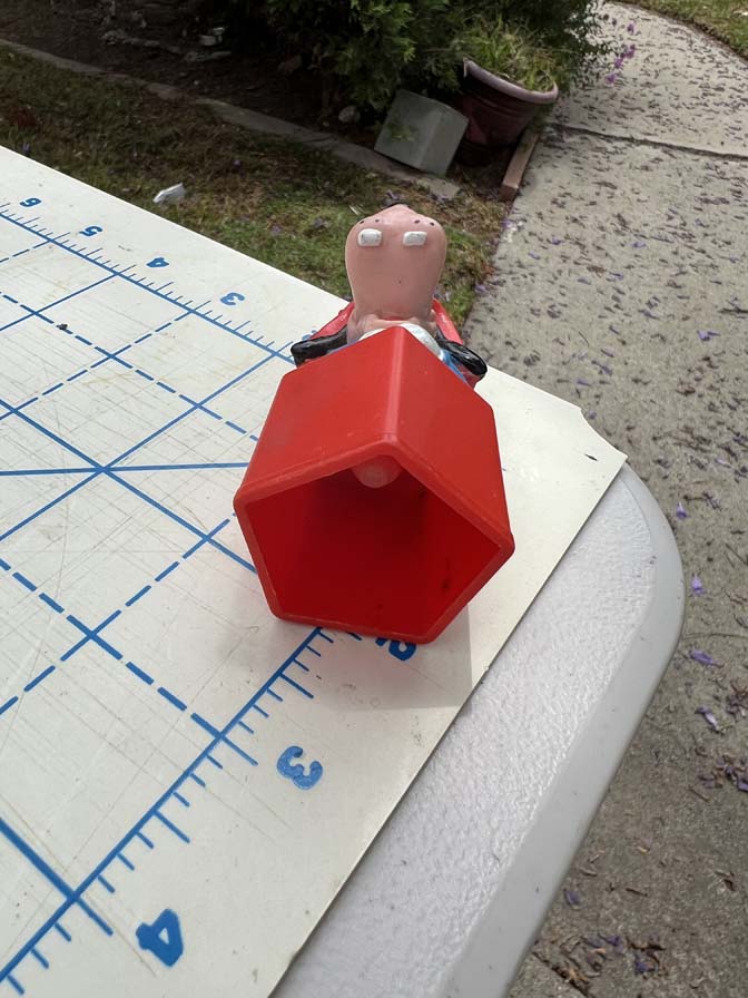 vintage Goofy firefighter shape sorter block PVC - Image 2