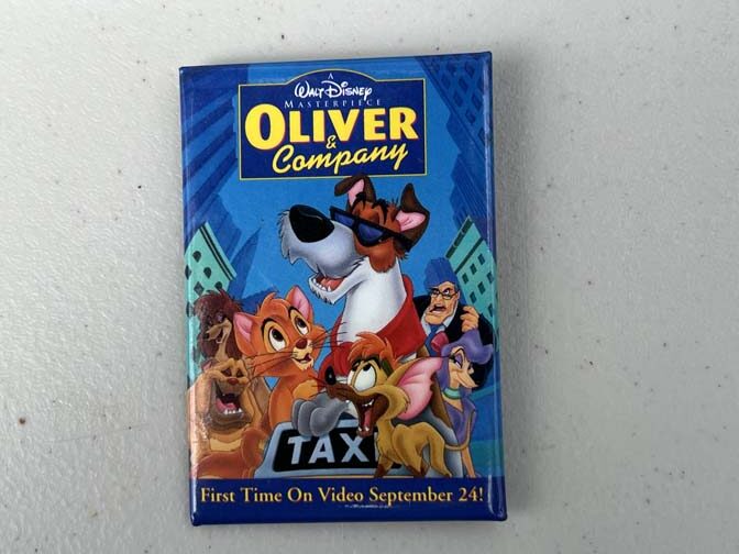 1996 Oliver & Company VHS Release Button