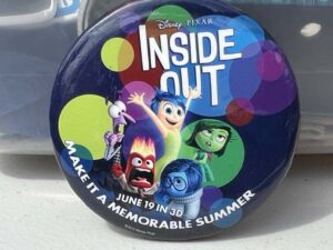 Disney Pixar Inside Out Movie Promo Pinback Button