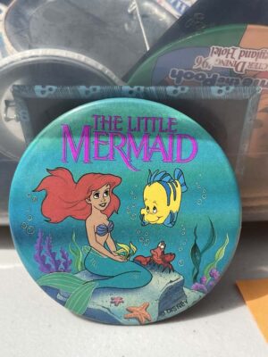 The Little Mermaid Button with Ariel, Flounder and Sebastion