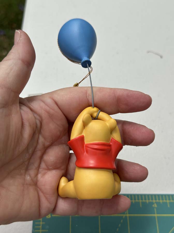 WDCC Winnie the Pooh with Balloon Up To The Honey Tree Ornament - Image 2