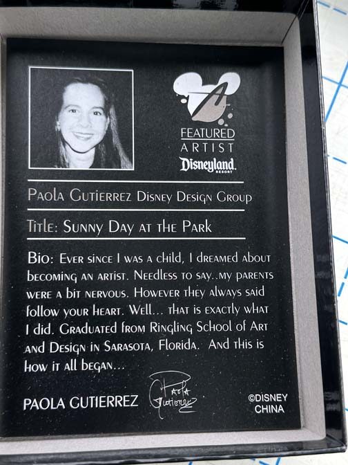 Disney Featured Artist jumbo pin titled "Sunny Day At The Park" - Image 2
