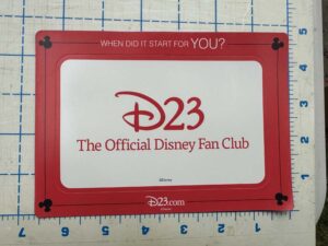 D23 Red and White Magnet