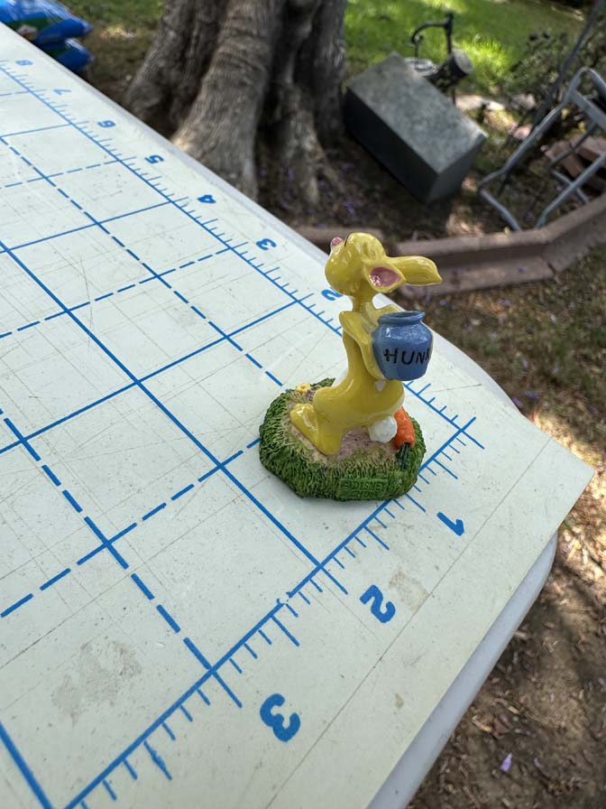 Disney Tiny Kingdom Winnie the Pooh Rabbit mini figure features Rabbit carrying a small blue pot - Image 5